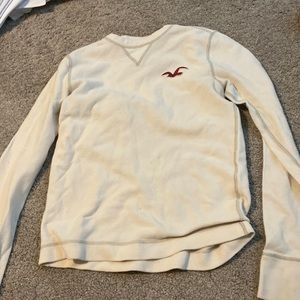 hollister off white long sleeve sweater